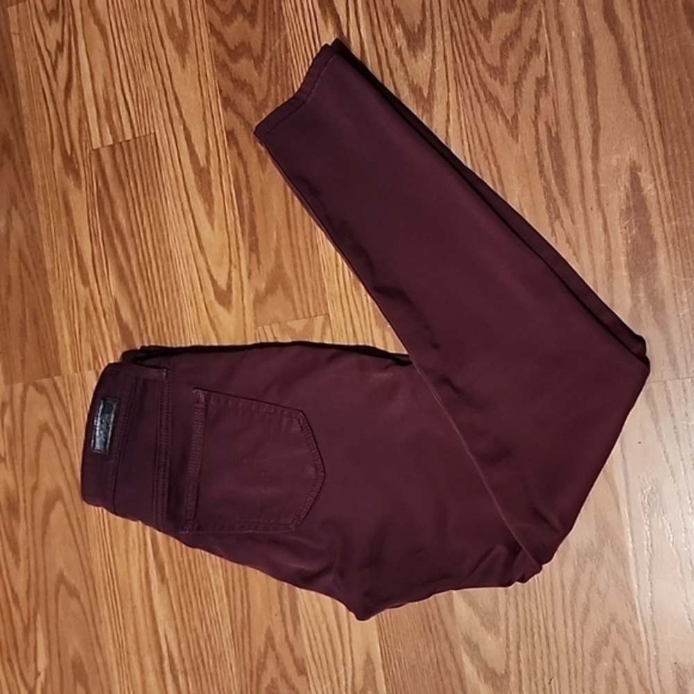 AG Adriano Goldschmied the Farrah skinny high rise‎ 25r plum color